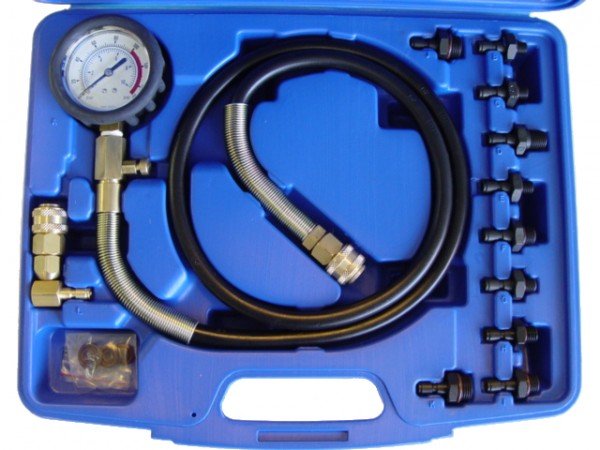 Profi Öldruckmessgerät mit 10 Adaptern